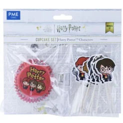 PME Décoration Gâteau|Moules En Papier|12 Caissettes Cupcakes + 12 Cake Toppers Harry Potter