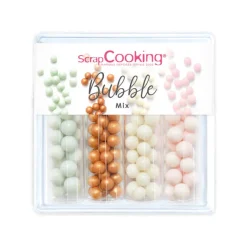 SCRAPCOOKING Décoration Comestible|4 Décors en Sucre Bubble Mix 62 g
