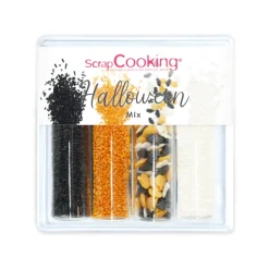 SCRAPCOOKING Décoration Comestible|4 Décors en Sucre Halloween Mix 69 g