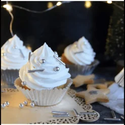 SCRAPCOOKING Décoration Comestible|4 Décors en Sucre Silver Mix 68 g