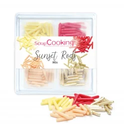 SCRAPCOOKING Décoration Comestible|4 Décors en Sucre Sunset Rods 60 g