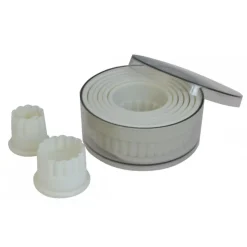 DE BUYER Emporte Pièce - Découpoir Pâtisserie|9 Découpoirs ronds cannelés en plastique alimentaire