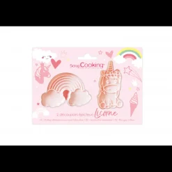 SCRAPCOOKING Emporte Pièce - Découpoir Pâtisserie|2 Emporte-pièces avec éjecteurs Licorne