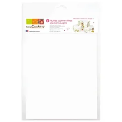 SCRAPCOOKING Produits Pâtisserie|6 Feuilles Azyme Striées 21 x 29,7 cm
