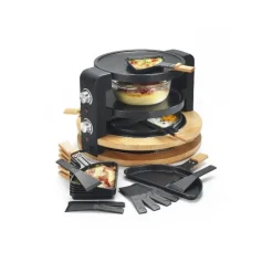KITCHENCHEF Crêpière Eléctrique|Appareil à Raclette Multifonction, Grill & Crêpière