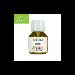 CUISINEADDICT Produits Bio|Arômes Alimentaires|Arôme Alimentaire Bio Citron 58 ml