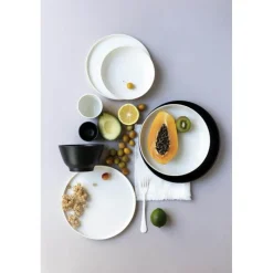 REVOL Vaisselle|Assiette Plate Porcelaine Noire 24 cm Adélie
