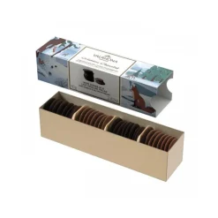 VALRHONA Chocolats À Offrir|Confiserie|Assortiment Palets Chocolat Noir Guanaja et Lait Praliné Pécan 80 g