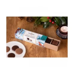 VALRHONA Chocolats À Offrir|Confiserie|Assortiment Palets Chocolat Noir Guanaja et Lait Praliné Pécan 80 g