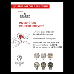 PEUGEOT Moulin|Bar à poivre Maestro avec Moulin, Réservoirs et 3 poivres