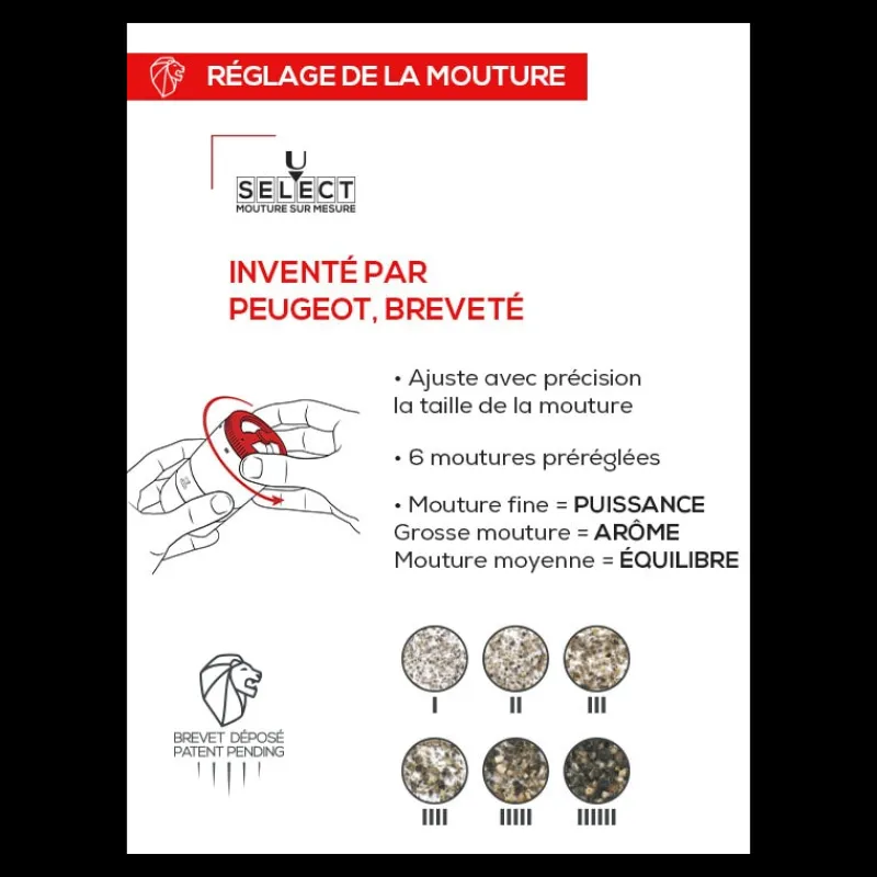 PEUGEOT Moulin|Bar à poivre Maestro avec Moulin, Réservoirs et 3 poivres