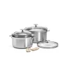 DE BUYER Batterie De Cuisine|Casseroles|Batterie de Cuisine 7 pièces Alchimy Loqy