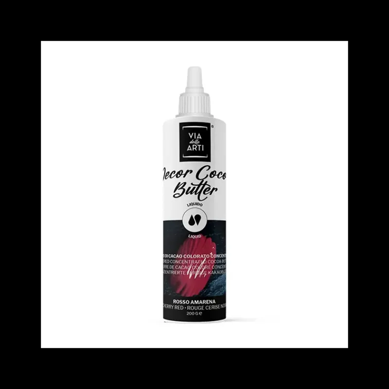 CUISINEADDICT Colorants Alimentaires|Beurre de Cacao Coloré Rouge Cerise 200 g Via delle Arti