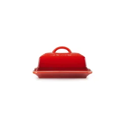 LE CREUSET Servir, Présenter|Beurrier Céramique avec Couvercle Cerise