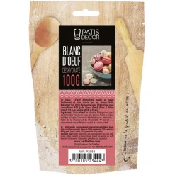 PATISDECOR Produits Pâtisserie|Blanc d'Oeuf en Poudre 100 g Patisdécor