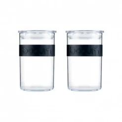 BODUM Conservation|Bocal Plastique 600 ml avec Couvercle (x2) PRESSO