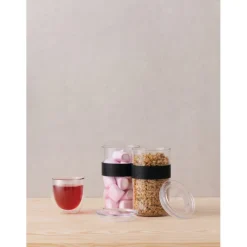 BODUM Conservation|Bocal Plastique 600 ml avec Couvercle (x2) PRESSO