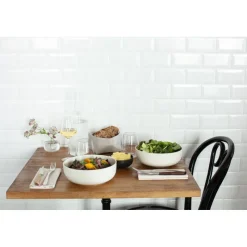 REVOL Servir, Présenter|Vaisselle|Bol à Salade en Porcelaine Noir 1,5 L Adélie