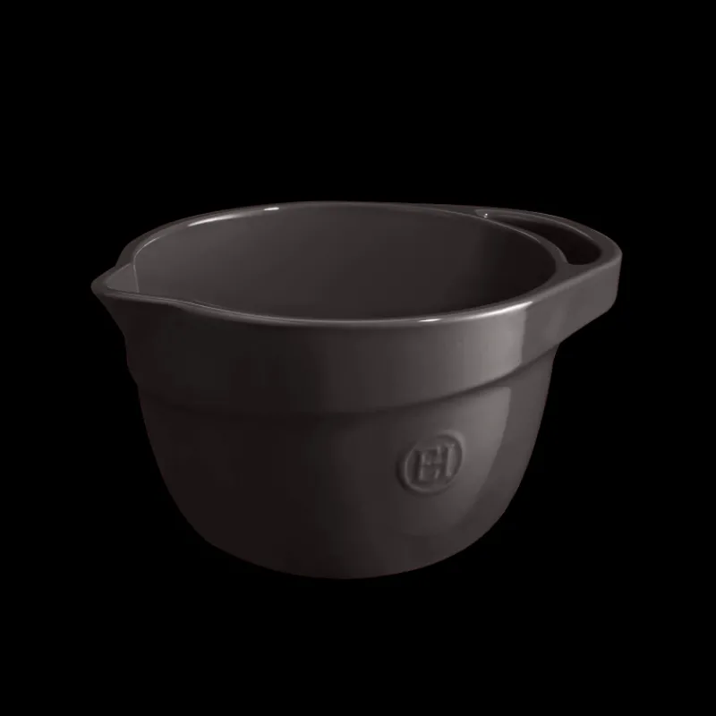 EMILE HENRY Bassines De Cuisine|Bol Pâtissier en Céramique 2,5 L Fusain