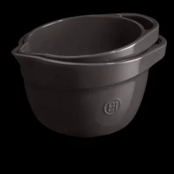 EMILE HENRY Bassines De Cuisine|Bol Pâtissier en Céramique 2,5 L Fusain