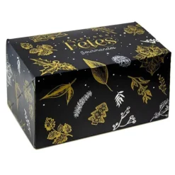 CUISINEADDICT Emballage Alimentaire|Boîte à Bûche 40x11cm Noël Féerique (x25)