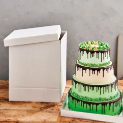 FUNCAKES Emballage Alimentaire|Boîte à Gâteau Carré 37x37cm H.45cm (x1)