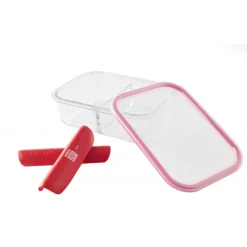 MASTRAD Conservation|Boîte de Conservation Connectée avec Compartiments 1 L Rouge Stor'eat