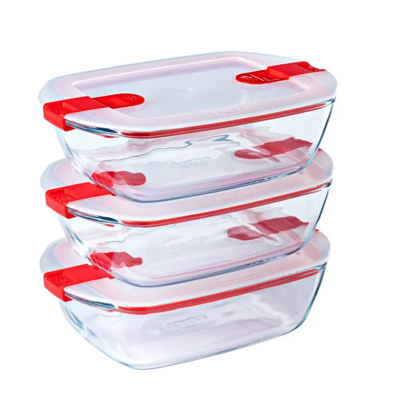 PYREX Conservation|Boîte de Conservation en Verre Rectangulaire 23 x 15 cm 1,1 L Cook & Heat