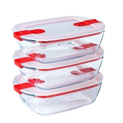 PYREX Conservation|Boîte de Conservation en Verre Rectangulaire 28 x 20 cm 2,5 L Cook & Heat