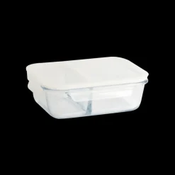 PEBBLY Conservation|Boîte de Conservation en Verre avec Compartiments Rectangle 950 ml