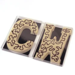 CHOCOLATE WORLD Emballage Alimentaire|Boîte Emballage Chocolat avec Fond Noir 17,6 x 11,7 cm (x100)