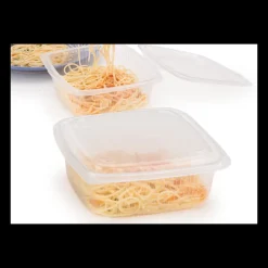 CUISINEADDICT Conservation|Boîte Plastique avec Couvercle 375 ml 12,3 x 11,4 cm x H 6,6 cm (x50) Ondipack