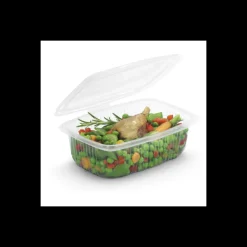 CUISINEADDICT Conservation|Boîte Plastique avec Couvercle 500 ml 14,2 x 12,3 cm x H 8,8 cm (x50) Ondipack