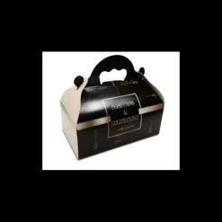 CUISINEADDICT Emballage Alimentaire|Boîte pâtissière avec poignées Inspirations -16 x 18 x H 7 cm - (x50)