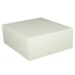 CUISINEADDICT Emballage Alimentaire|Boîte pâtissière blanche - 26 x H 5 cm - (x50)