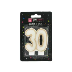 GATODECO Décoration Gâteau|Bougie Anniversaire 30 ans Gatodéco