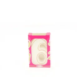 CUISINEADDICT Décoration Gâteau|Bougie anniversaire chiffre 6 blanche avec filet doré