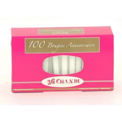 CUISINEADDICT Décoration Gâteau|Bougie anniversaire torsadée Blanche (x100)