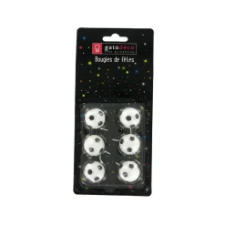 GATODECO Décoration Gâteau|Bougies Ballons de Football (x6) Gatodéco