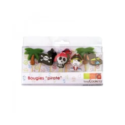 SCRAPCOOKING Décoration Gâteau|Bougies d'anniversaire ''Pirate'' (x8)