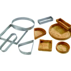 MALLARD FERRIERE Cercle À Patisserie|Cadre à Tarte Carré Inox Perforé 16 cm H.2 cm