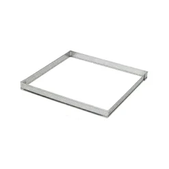 MALLARD FERRIERE Cercle À Patisserie|Cadre à Tarte Carré Inox Perforé 20 cm H.2 cm