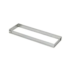 MALLARD FERRIERE Cercle À Patisserie|Cadre à Tarte Rectangle Inox Perforé 10x4 cm H.2 cm