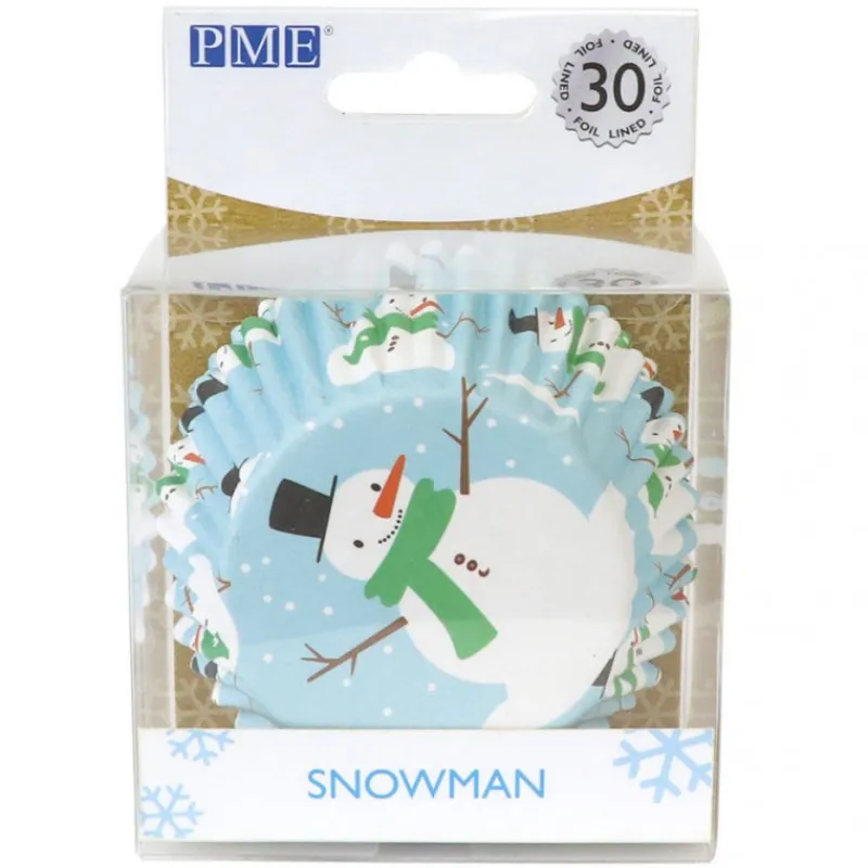 PME Moules En Papier|Caissette cupcake Bonhomme de Neige x30