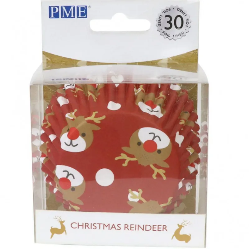 PME Moules En Papier|Caissette cupcake Renne de Noël x30