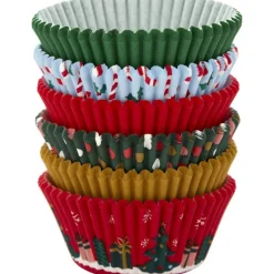WILTON Moules En Papier|Caissettes Cupcakes Fêtes de Noël 6 motifs (x150)
