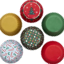 WILTON Moules En Papier|Caissettes Cupcakes Fêtes de Noël 6 motifs (x150)
