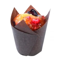 NORDIA Moules En Papier|Caissettes en Papier Tulipcup Brun Ø 5 cm H 8 cm