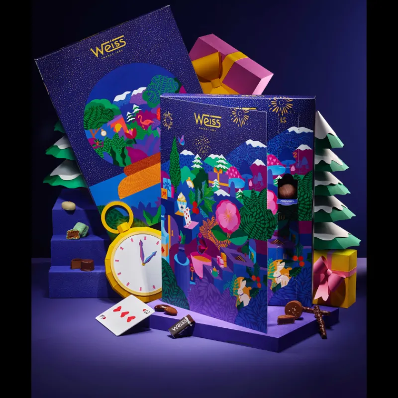 WEISS Chocolats À Offrir|Calendrier de l'Avent Chloé Weinfeld 210 g