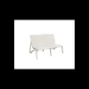 GROSFILLEX Mobilier Lounge|Salon De Jardin Professionnel|Canapé Conversationnel Blanc Glacier Toile Blanche Sunset